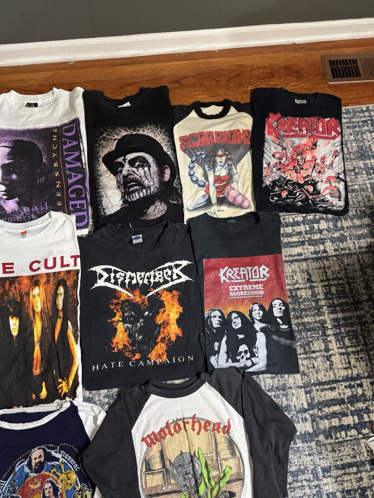 Vintage Band T Shirt Lot 18 Thrash Metal Death Metallica Motörhead Black Sabbath