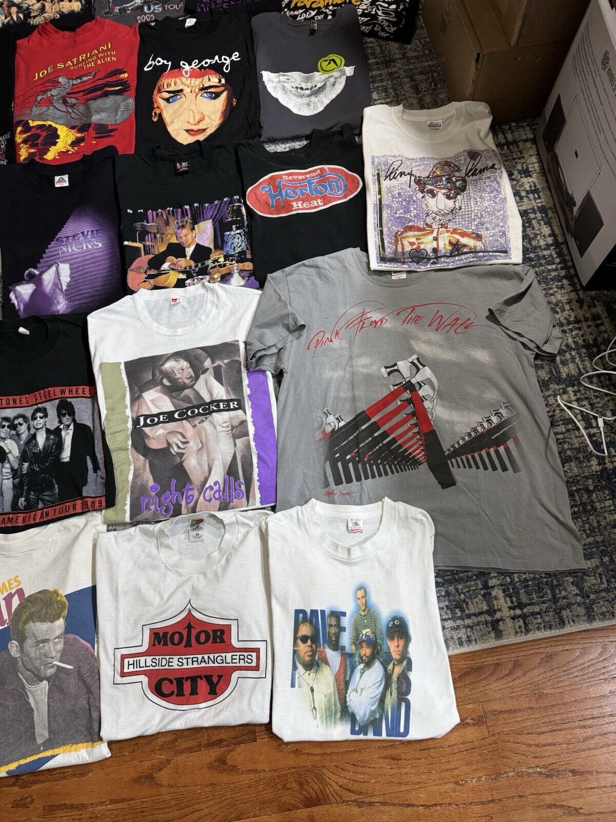 Vintage Band T Shirt Lot 29 Grunge Punk Rock Aphex Twin Rolling Stones Pearl Jam