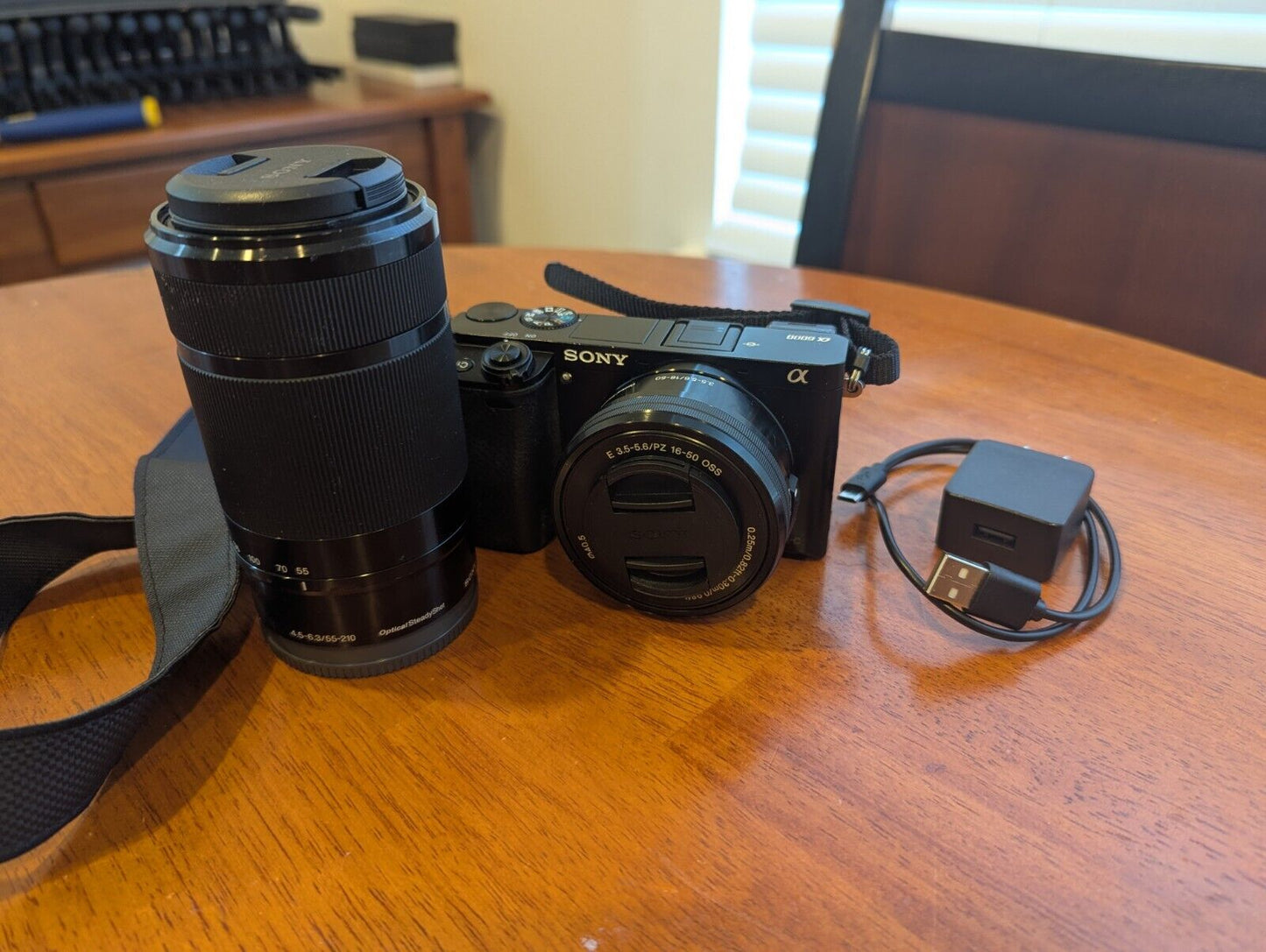 Sony A6000 Camera Bundle w/ SELP1650 16-50mm and SEL55210 55-210mm Lenses