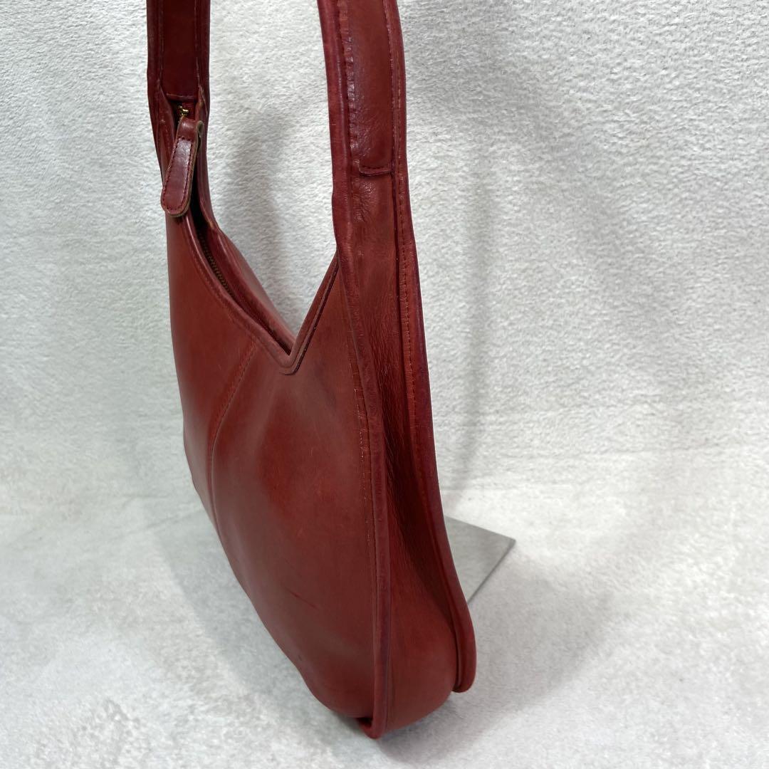 Vintage Coach Ergo 9025 Shoulder Bag Handbag Leather Red Excellent