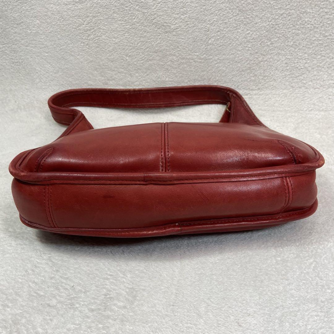 Vintage Coach Ergo 9025 Shoulder Bag Handbag Leather Red Excellent