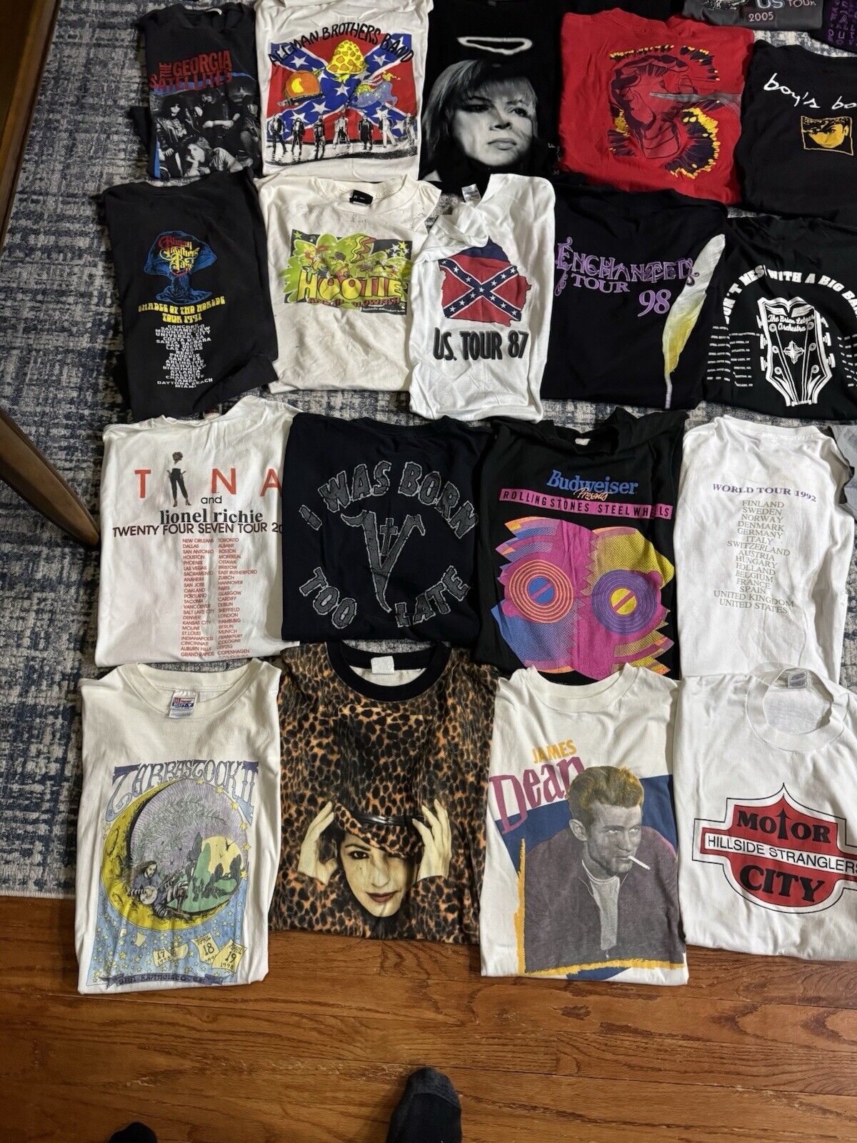 Vintage Band T Shirt Lot 29 Grunge Punk Rock Aphex Twin Rolling Stones Pearl Jam