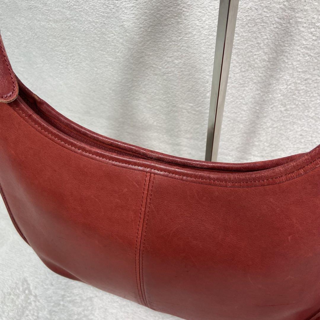 Vintage Coach Ergo 9025 Shoulder Bag Handbag Leather Red Excellent