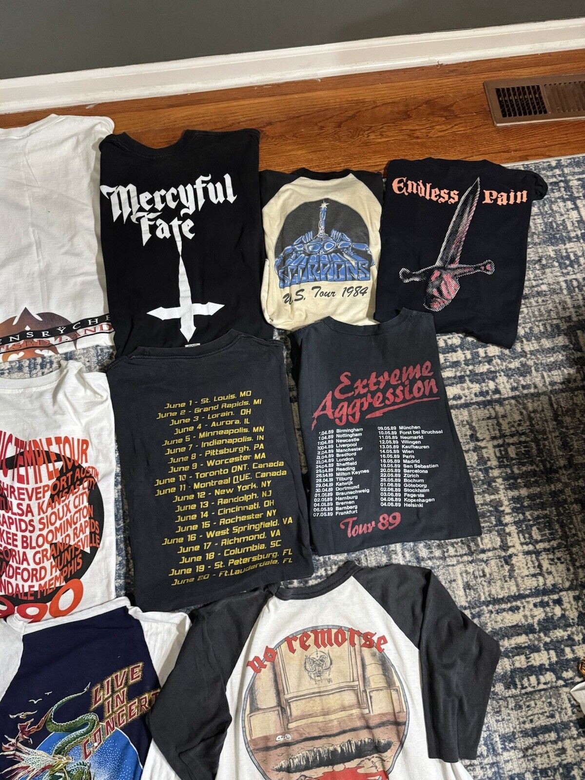 Vintage Band T Shirt Lot 18 Thrash Metal Death Metallica Motörhead Black Sabbath