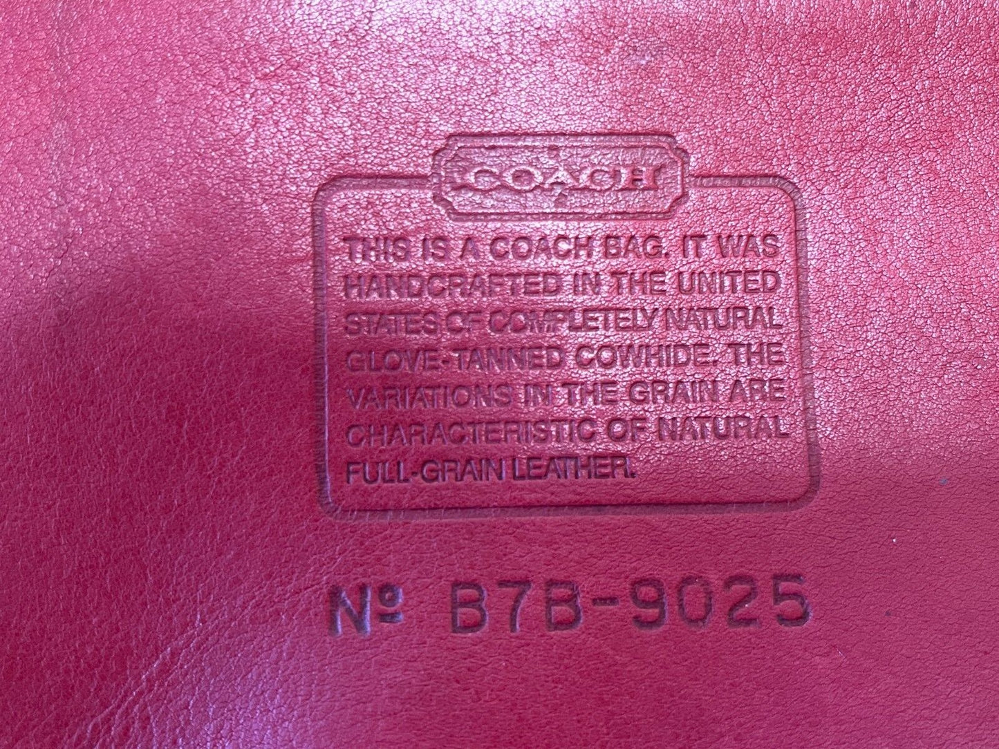 Vintage Coach Ergo Zip Hobo Shoulder Bag Purse 9025 Red Leather