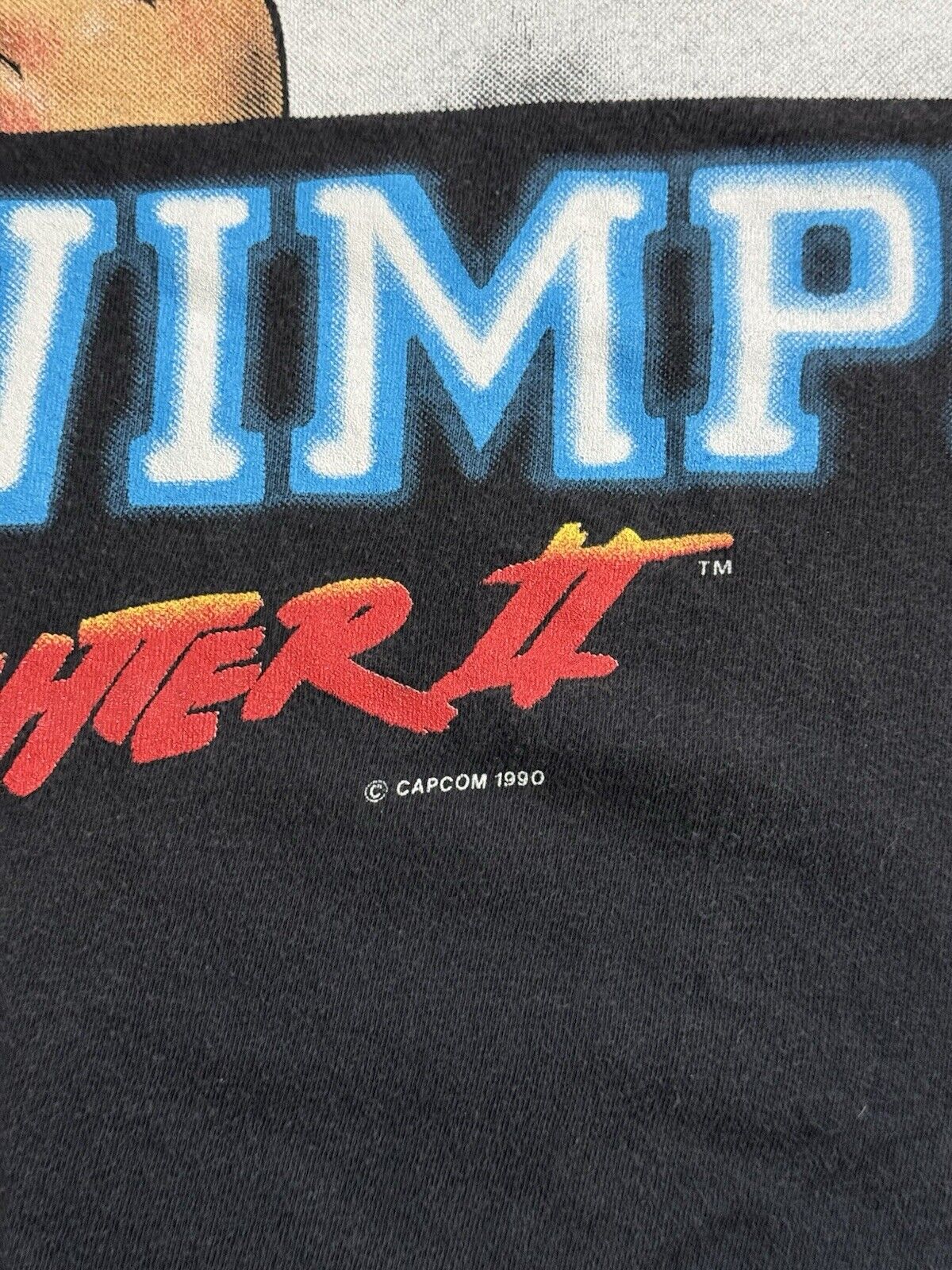 Vintage 1990 Capcom Street Fighter II Get Up You Wimp Guile Vs Balrog T Shirt XL