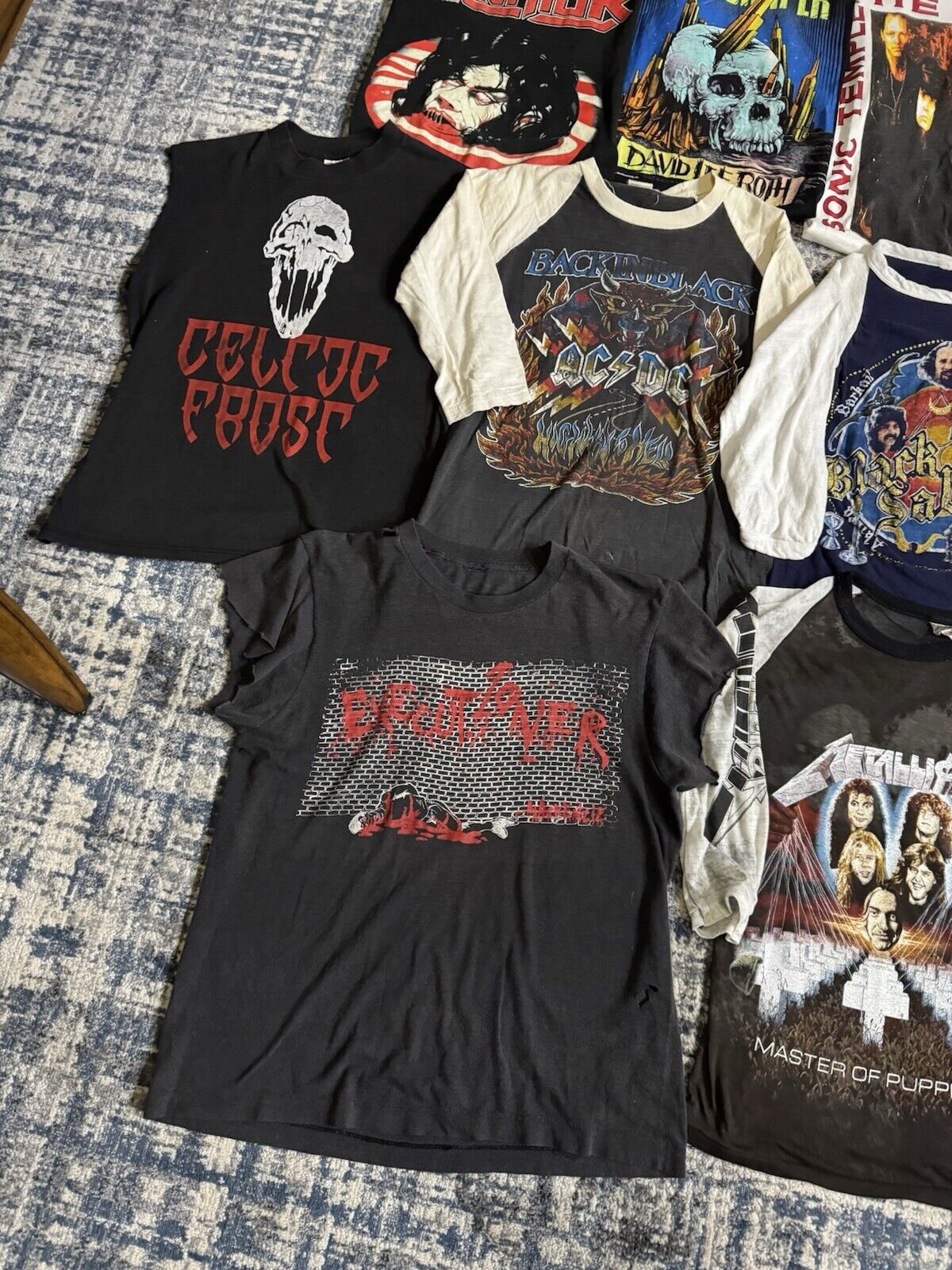 Vintage Band T Shirt Lot 18 Thrash Metal Death Metallica Motörhead Black Sabbath