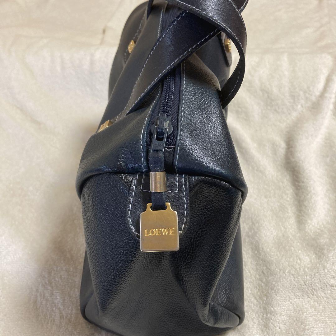 Loewe Mini Boston Bag Navy Anabaram Logo Made in Spain